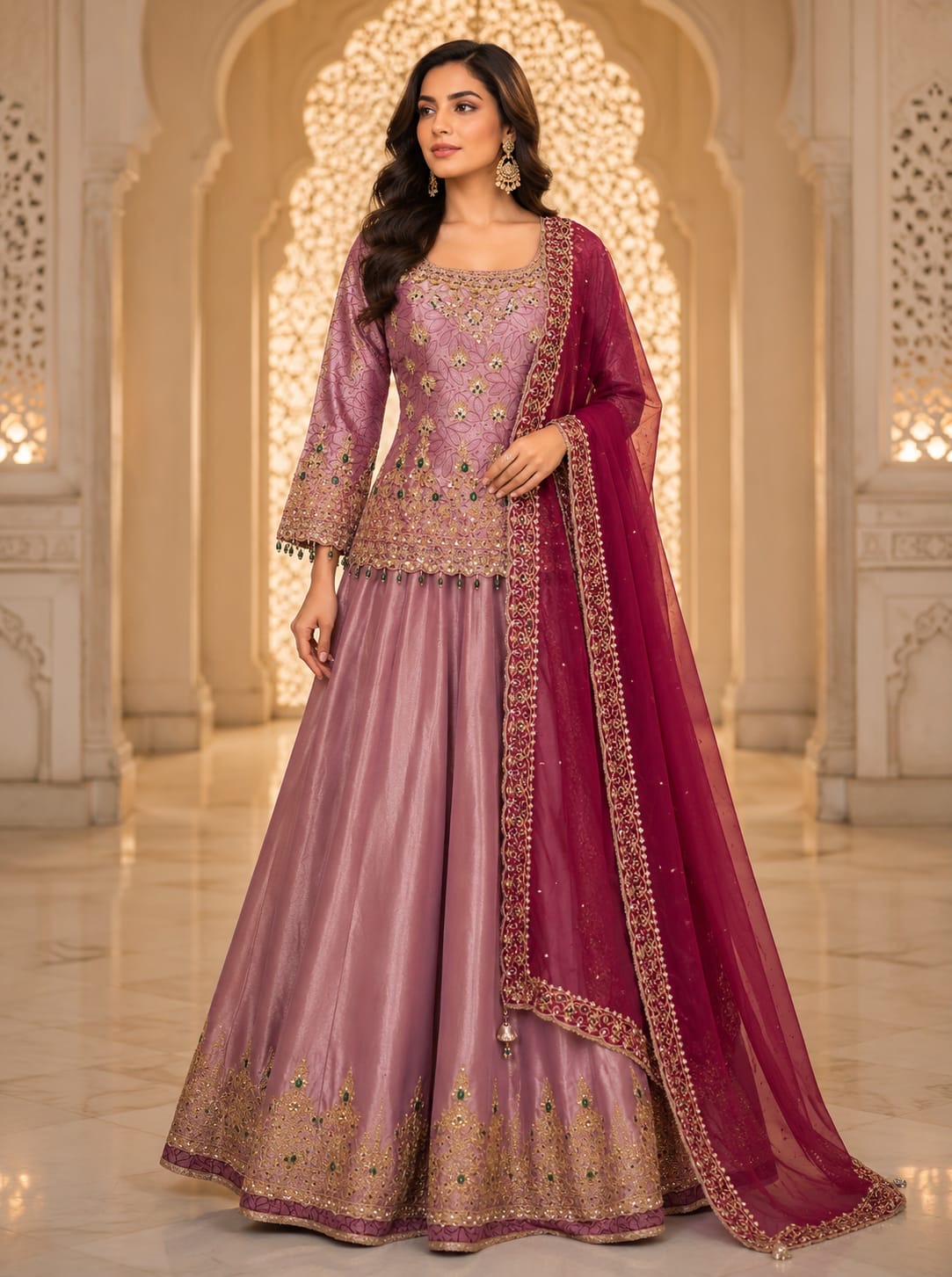 LONG CHOLI LEHNGA